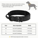 Adjustable And Durable Tactical Dog Collar For Medium Large Dogs